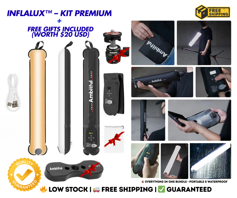 Inflalux™ Portable Inflatable LED Light – Premium Multi-Purpose Lighting 2700K–6500K