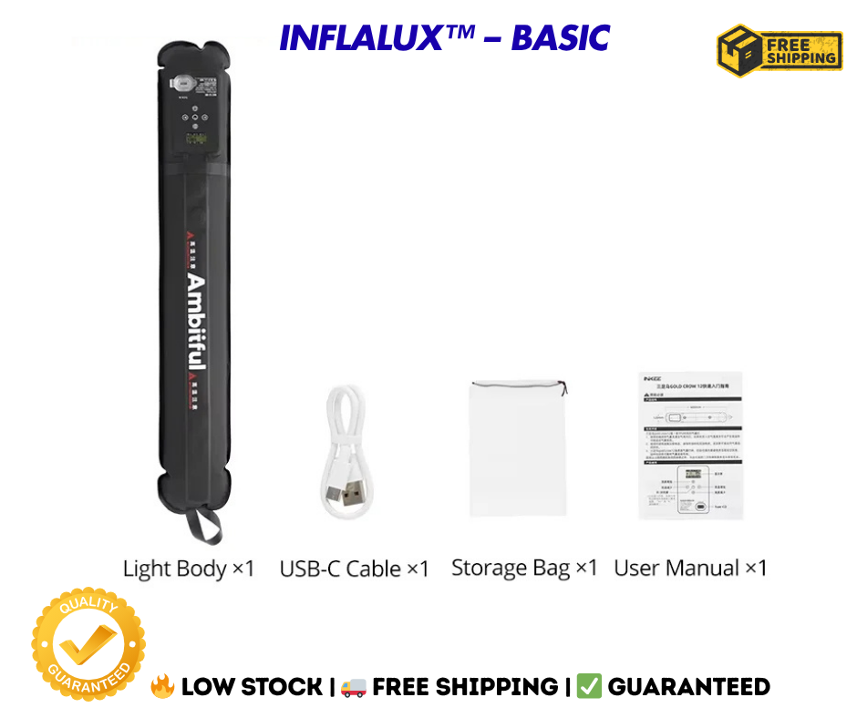 Inflalux™ Portable Inflatable LED Light – Premium Multi-Purpose Lighting 2700K–6500K